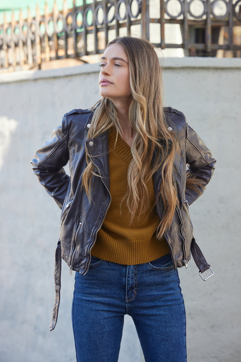 Wild 2 RF Leather Jacket, Dark Purple – mauritiusleather