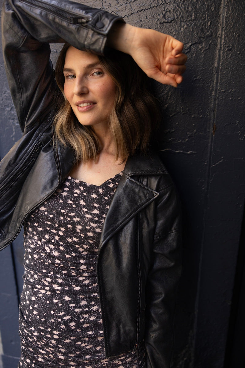 Mayla OS Leather Jacket, Black – mauritiusleather