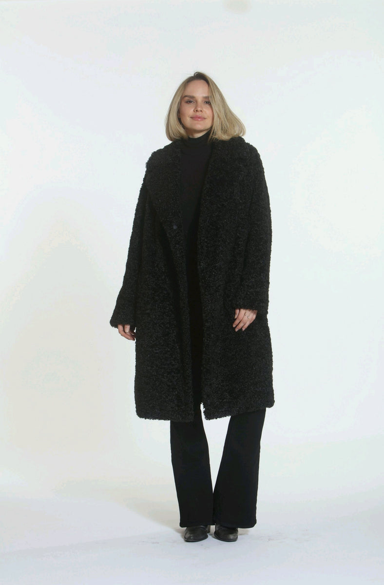 Nindy OS Oversized Textile Coat – Mauritius