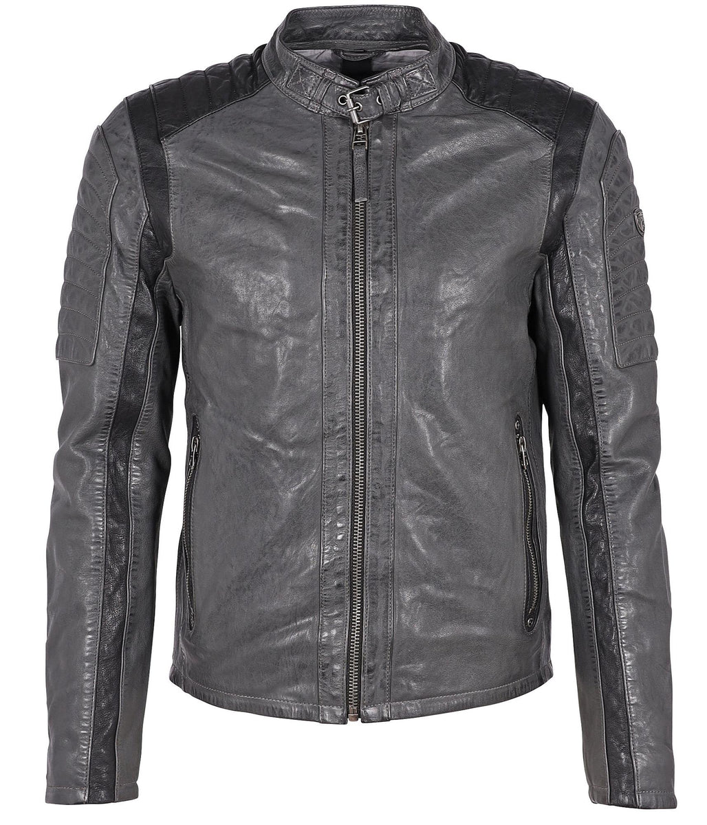 Plexo RF Leather Jacket, Grey – mauritiusleather