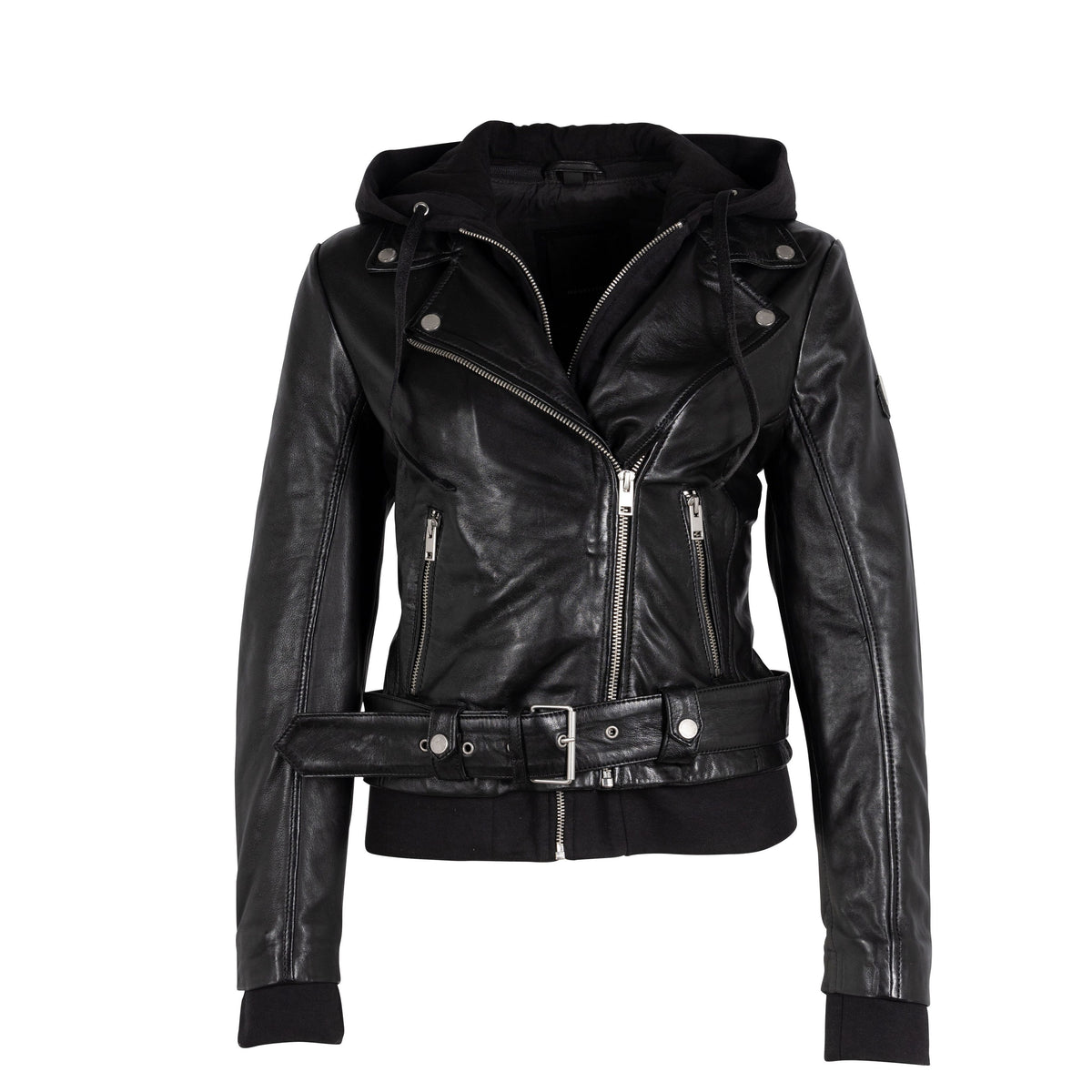 Freda Leather Jacket, Black on Black – mauritiusleather