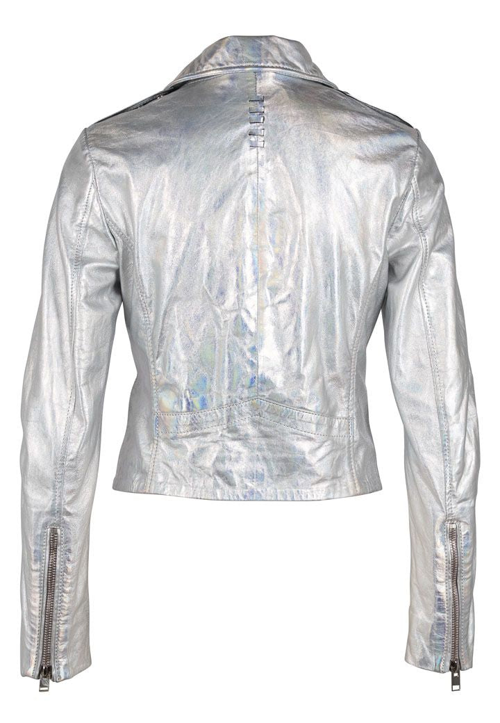 Adeni RF Leather Jacket, Holographic – Mauritius