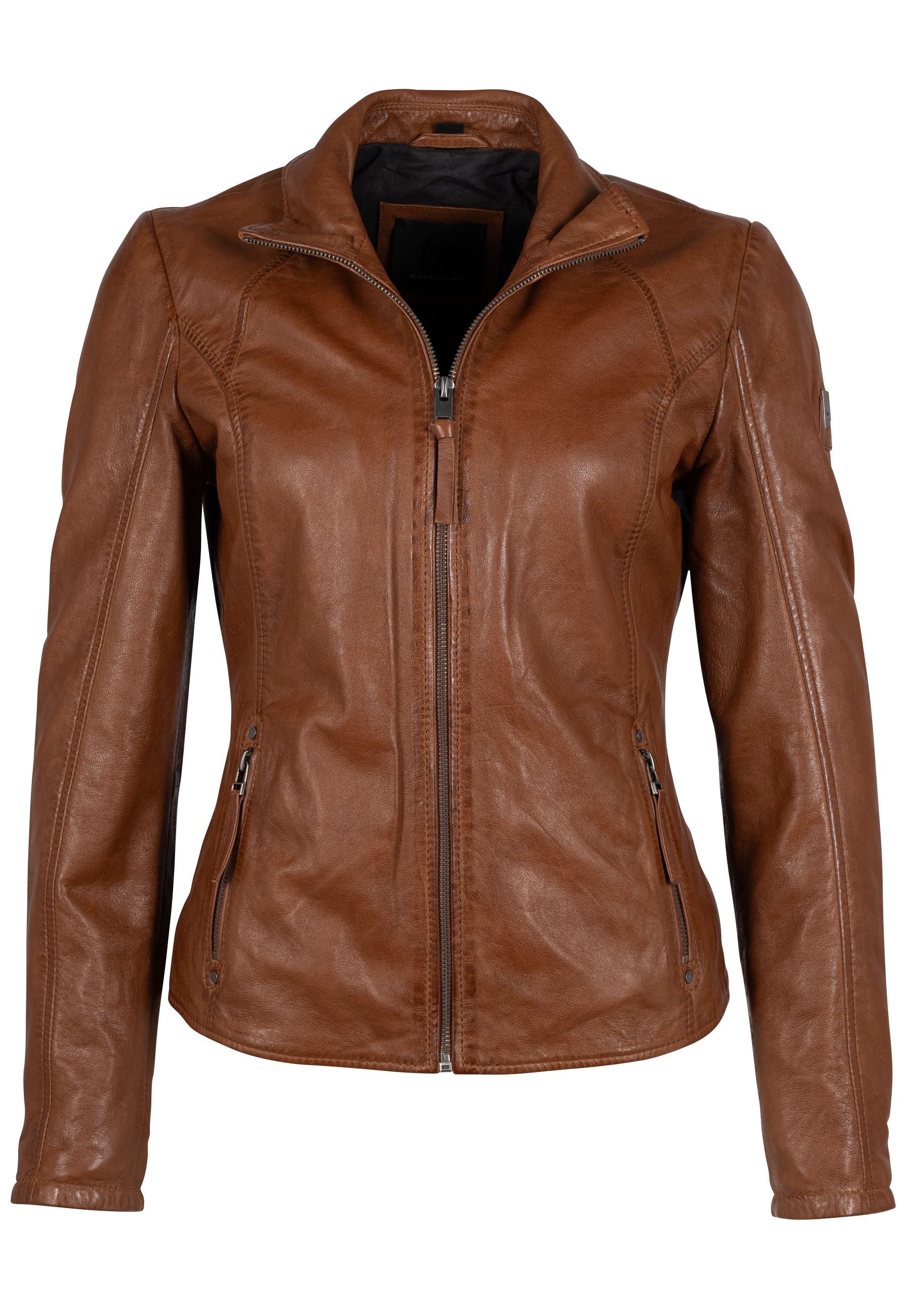 Else RF Leather Jacket, Cognac – mauritiusleather