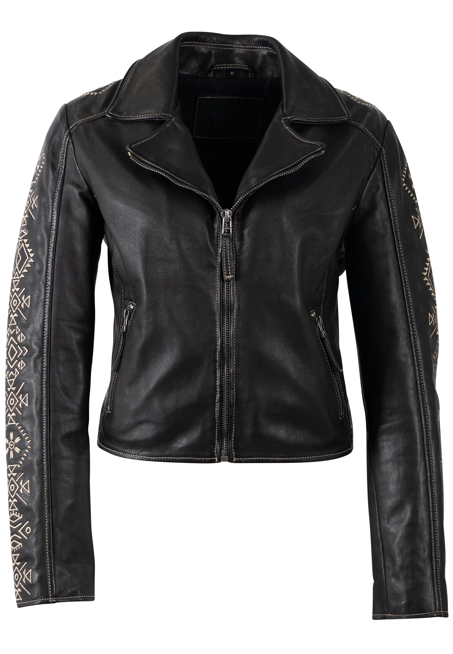 Cora RF Leather Jacket, Black – mauritiusleather