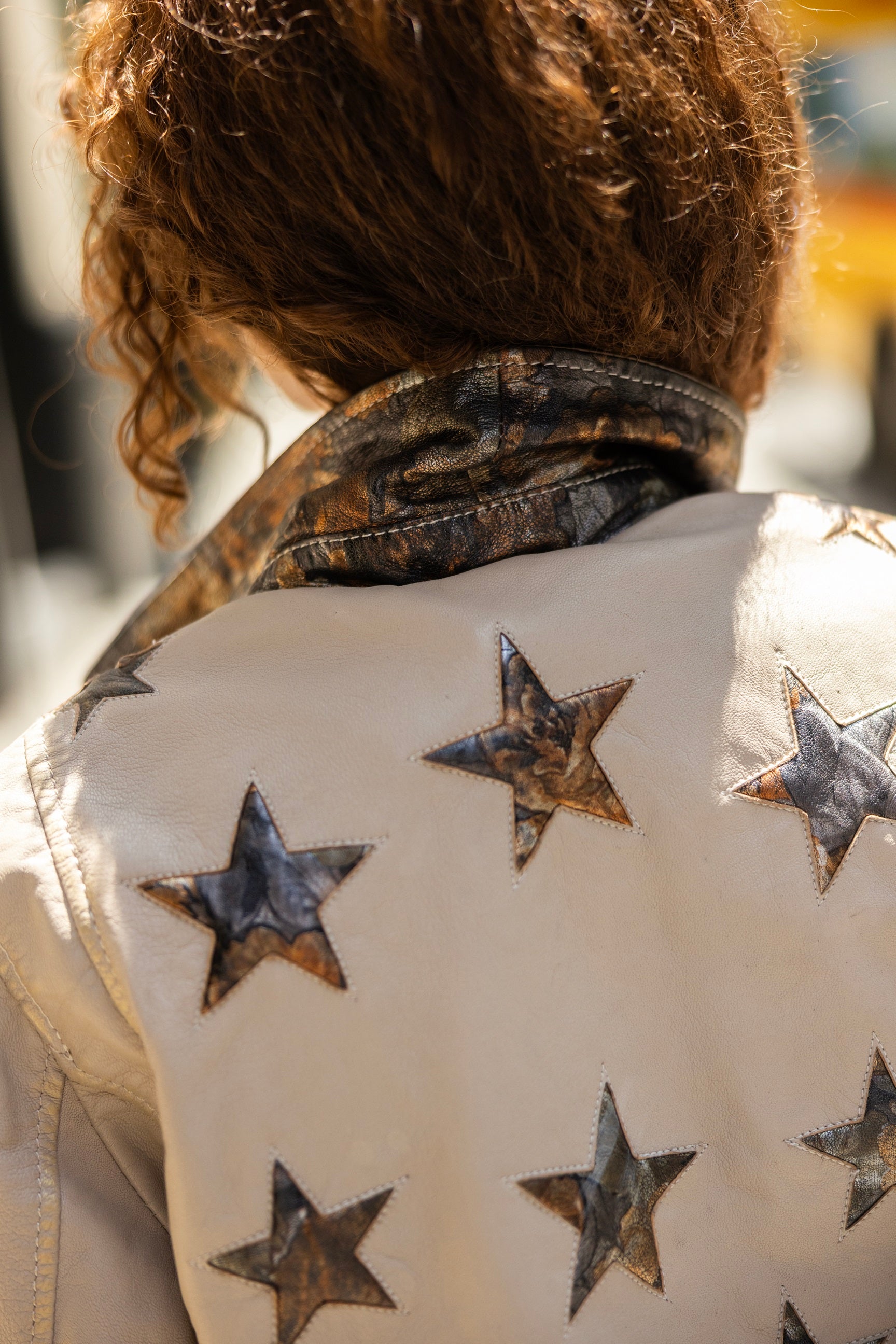 Christy RF Star Detail Leather Jacket – mauritiusleather