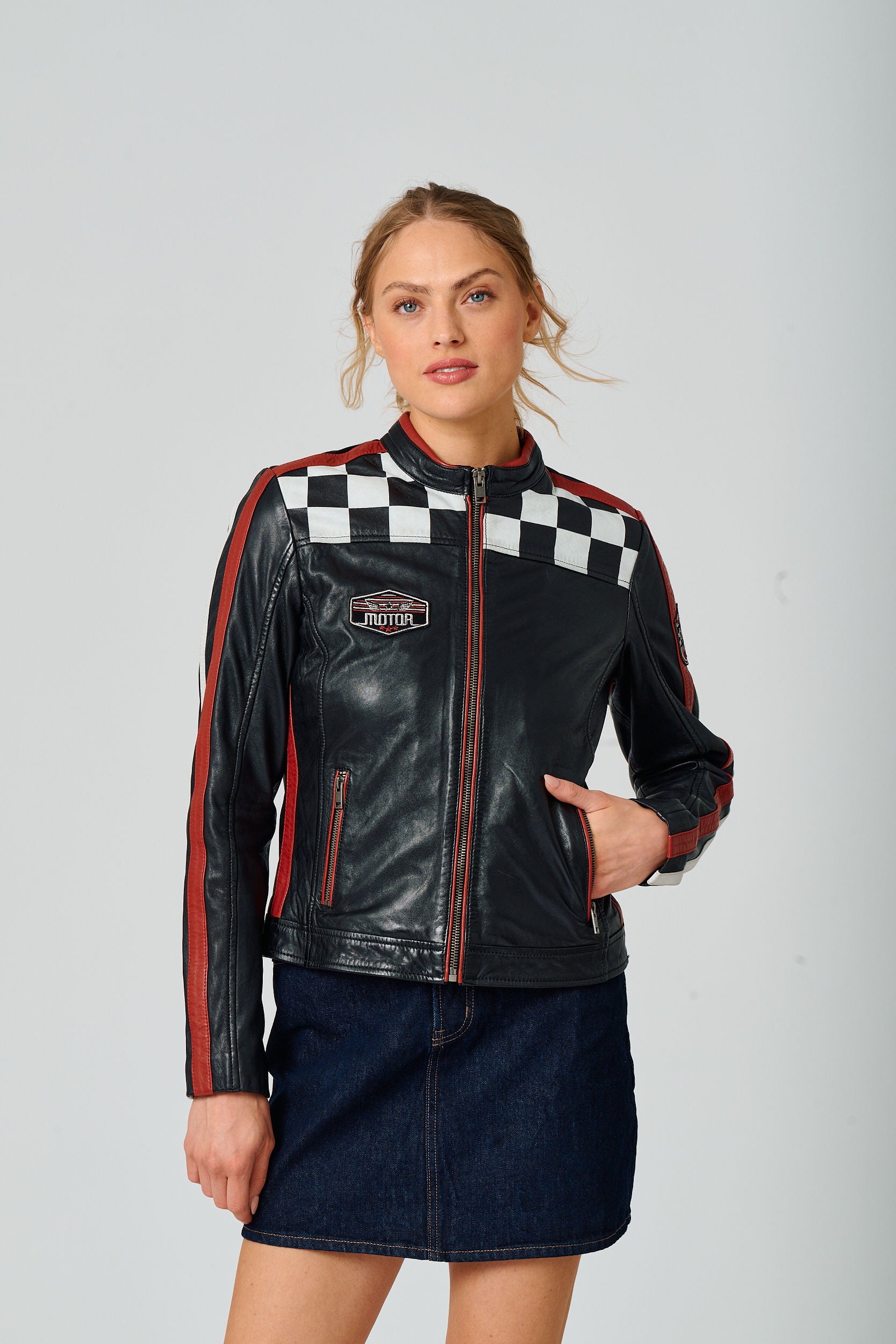 完売品 ROSYLUCE RIBBON BIKER JACKET Payton RF Leather Jacket – Mauritius