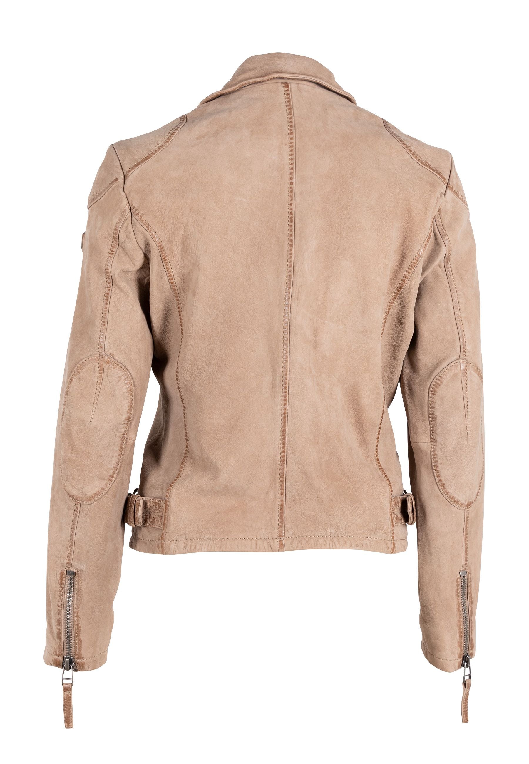 Karyn RF Leather Jacket, Sand mauritiusleather –