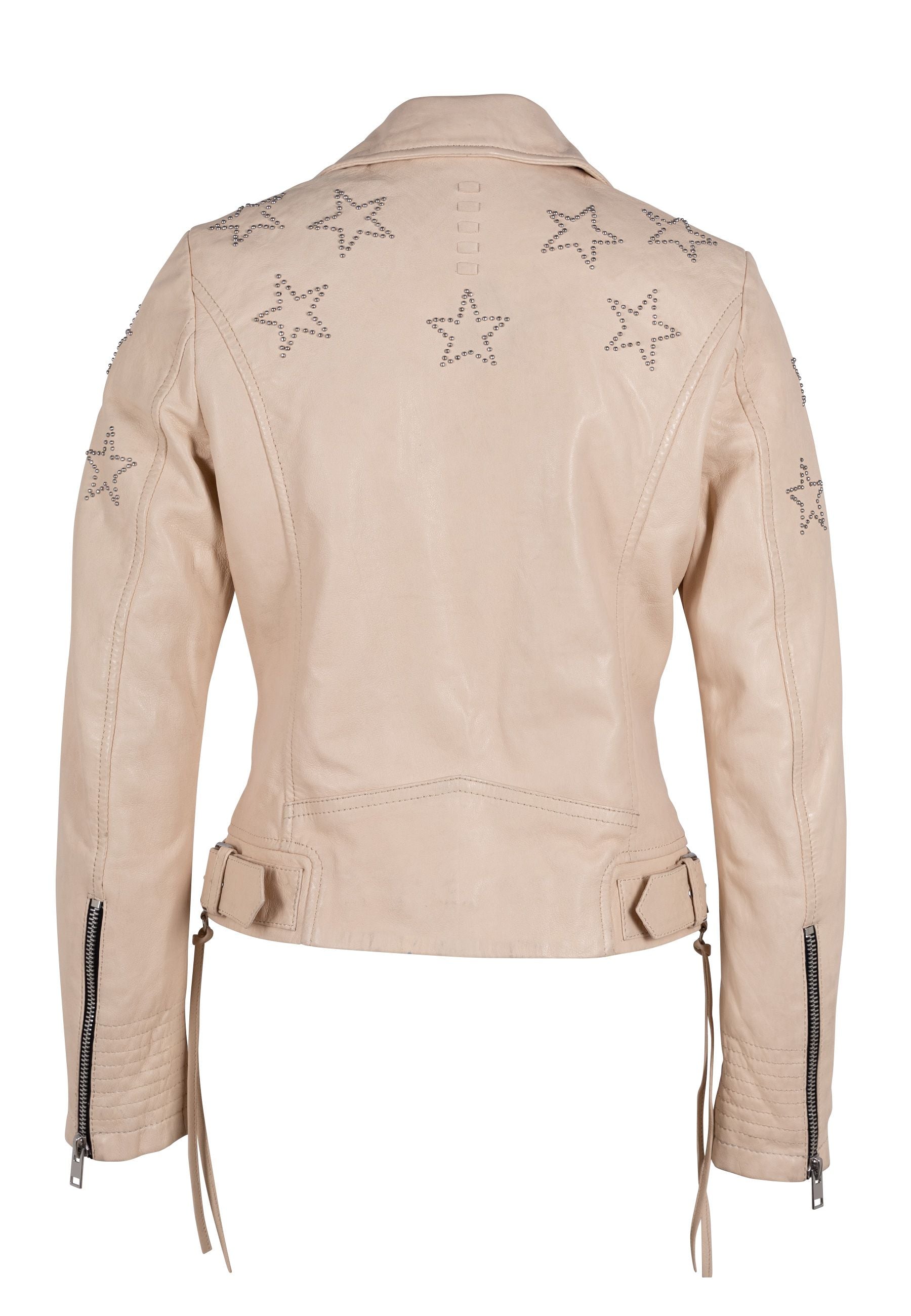 Wana Leather Jacket, Fit mauritiusleather – Slim White