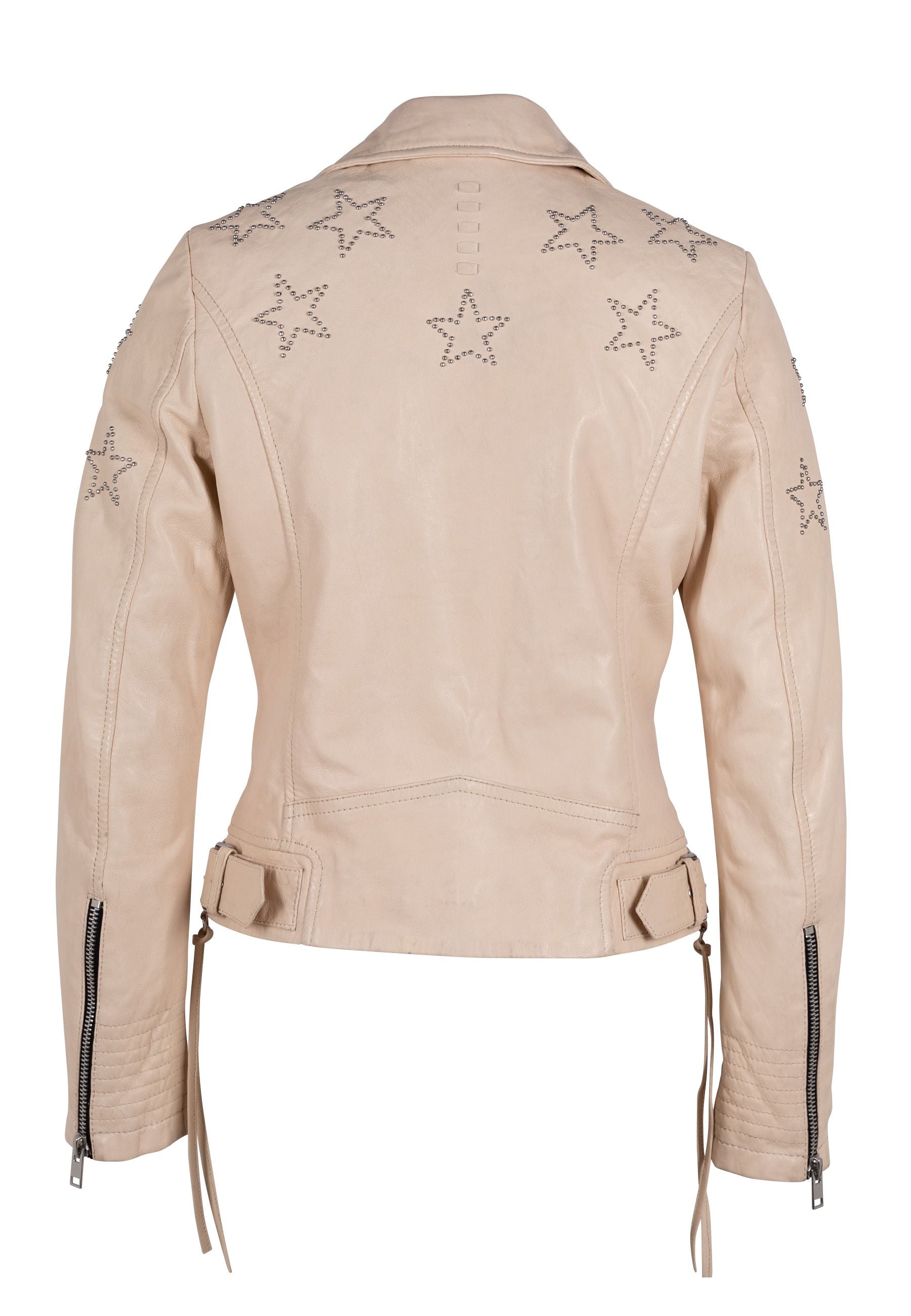 Wana SF Leather Jacket, White, Slim Fit – Mauritius