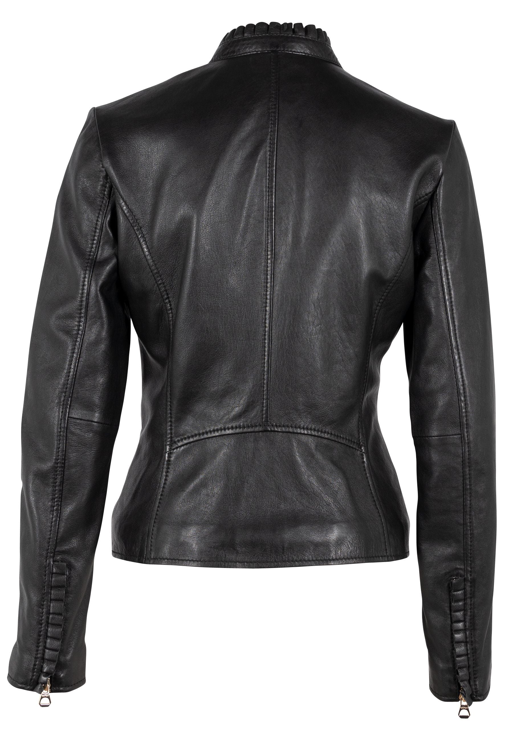 Galina RF Leather Jacket, Black – mauritiusleather