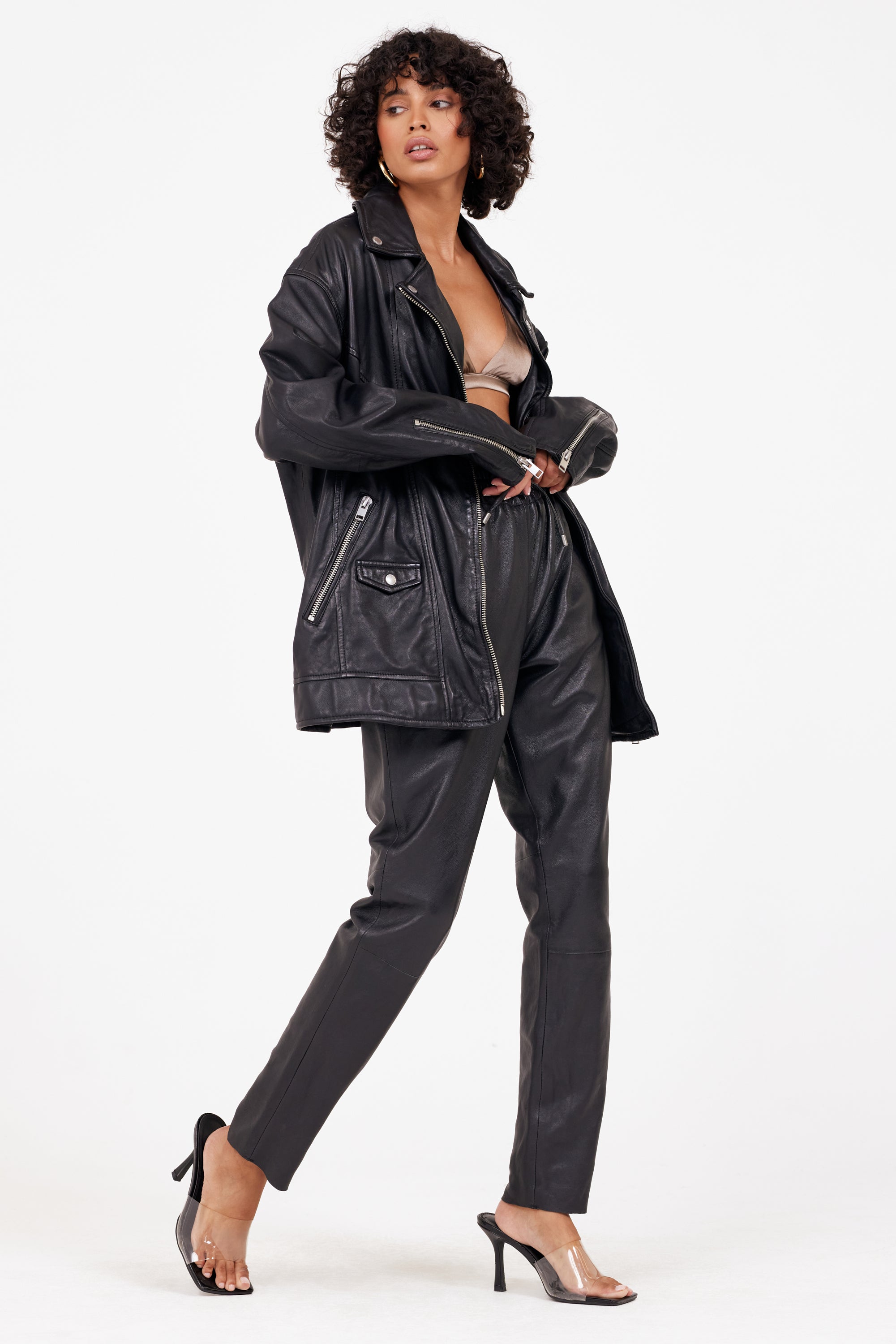Yori BF Leather Jacket, Black – Mauritius