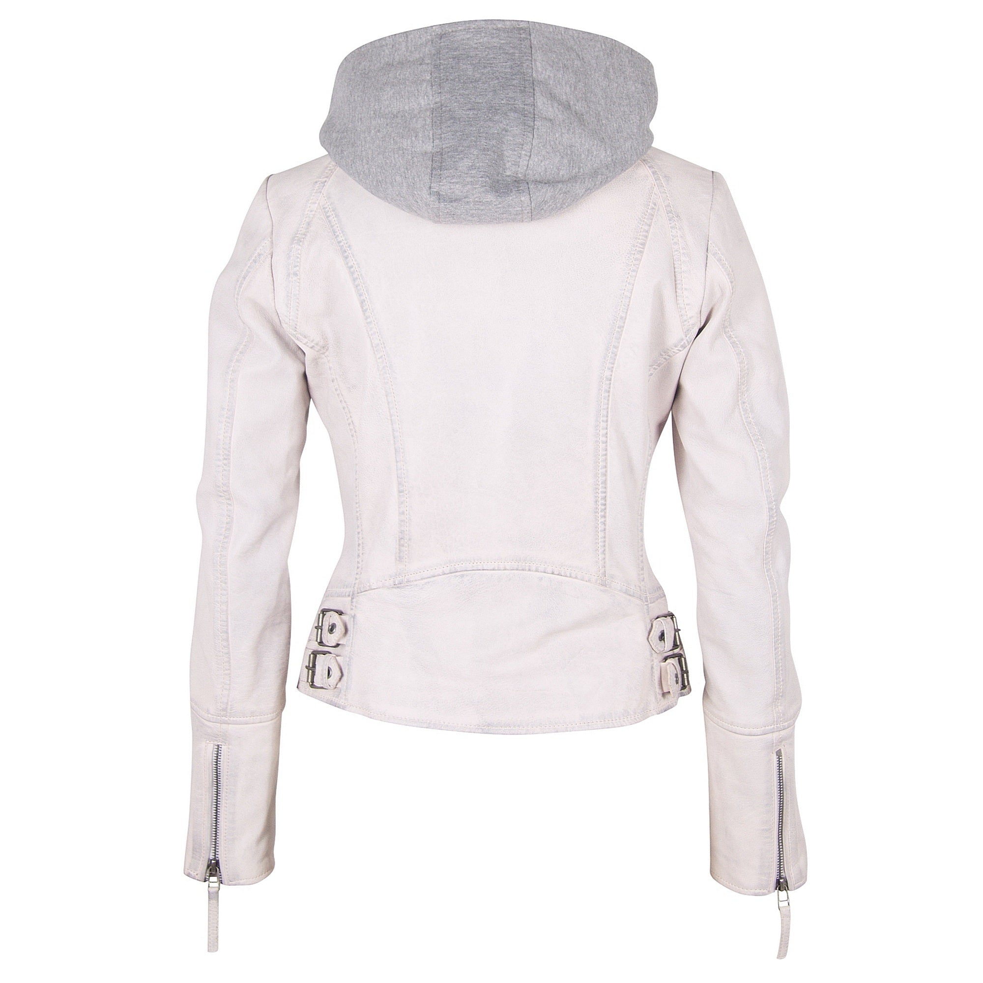 Nola RF Leather White mauritiusleather Jacket, –