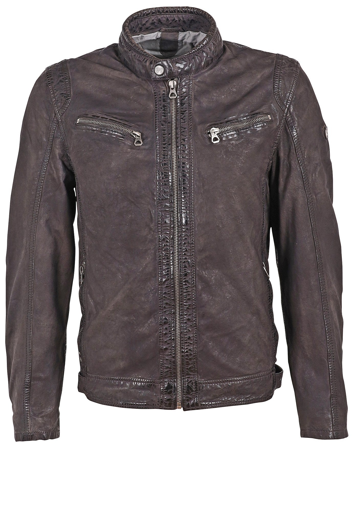 Tamio RF Leather Jacket, Grey – mauritiusleather