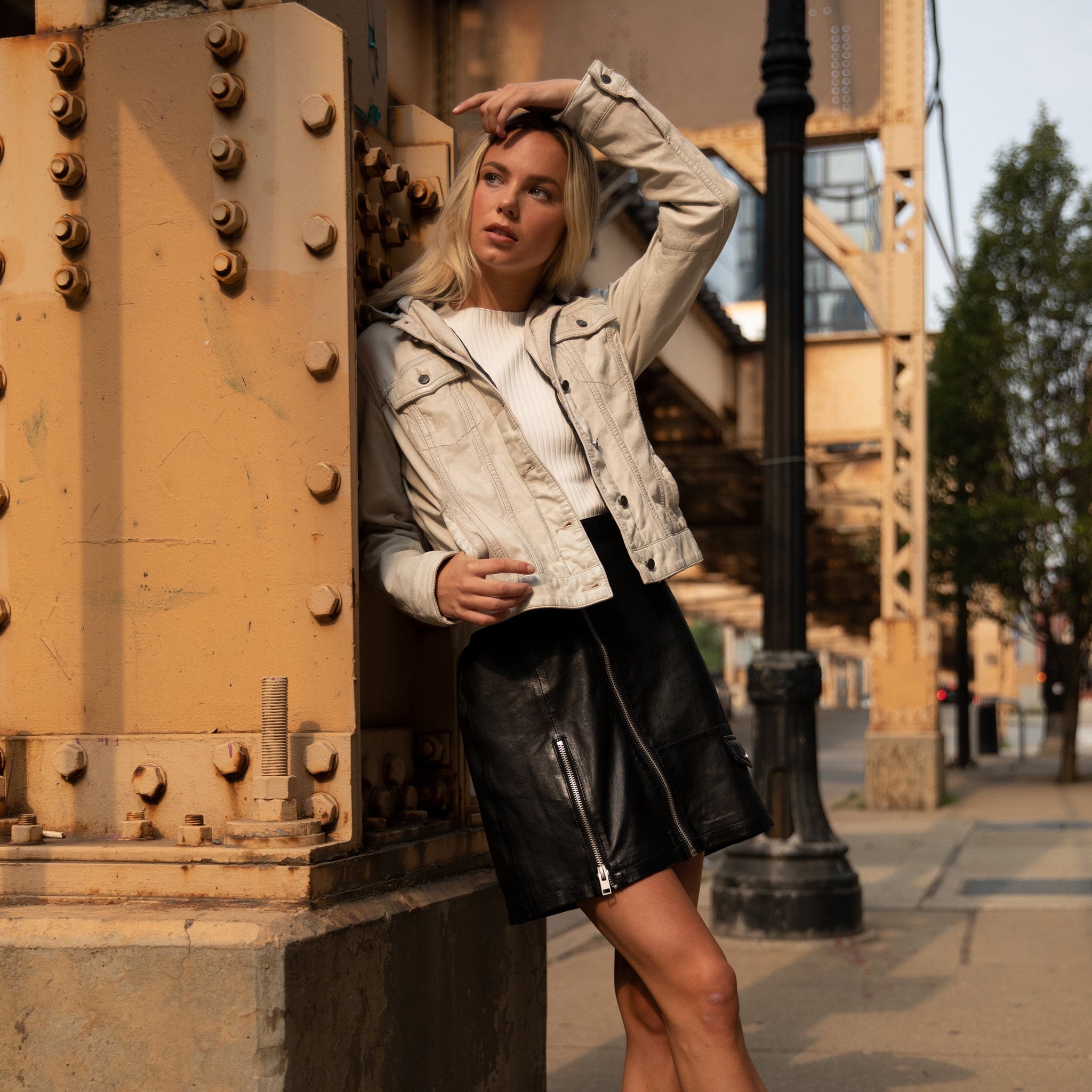   レディースM size Zaza RF Leather Skirt, Black – mauritiusleather