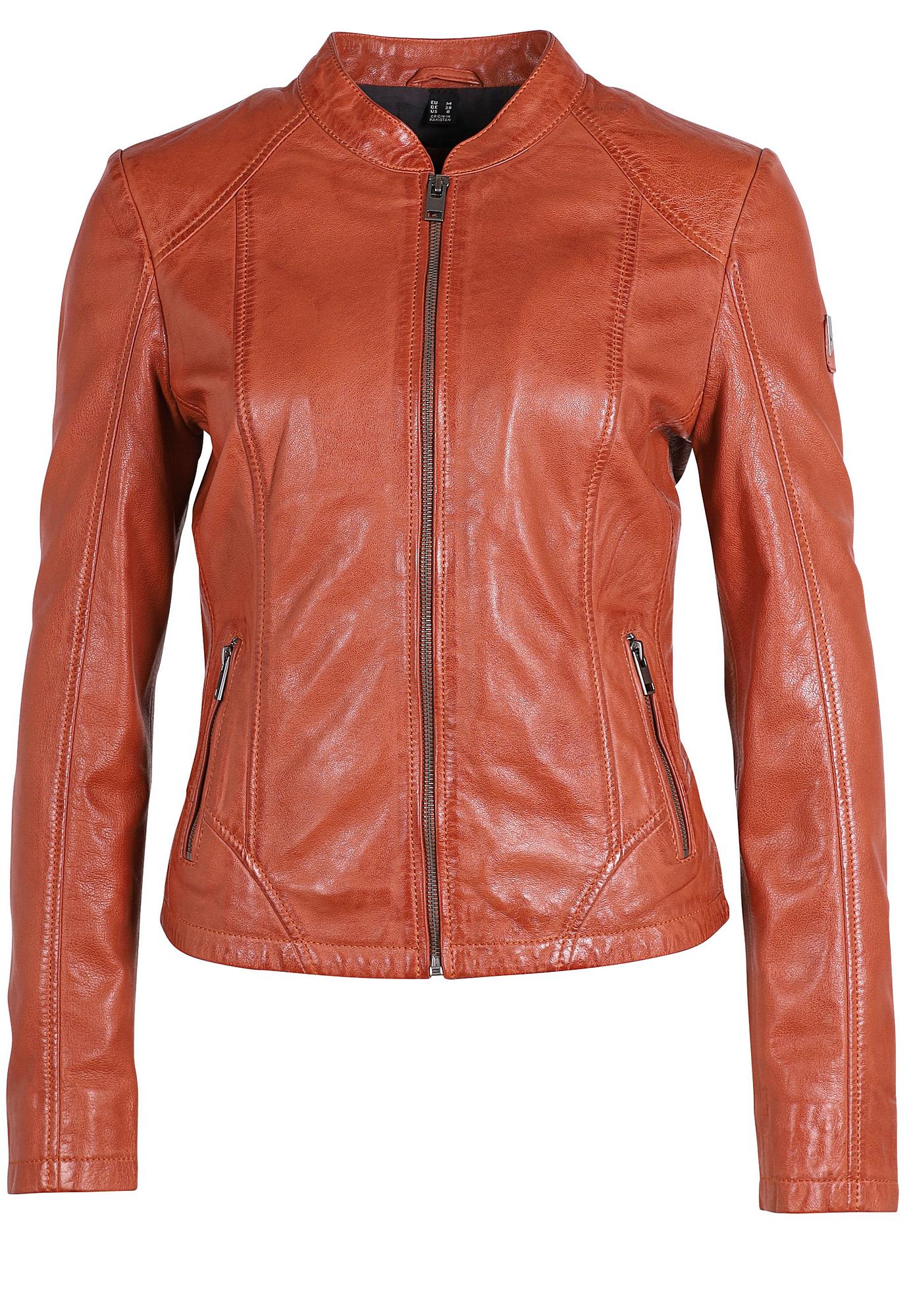 Lyla RF Leather – Jacket, mauritiusleather Cognac