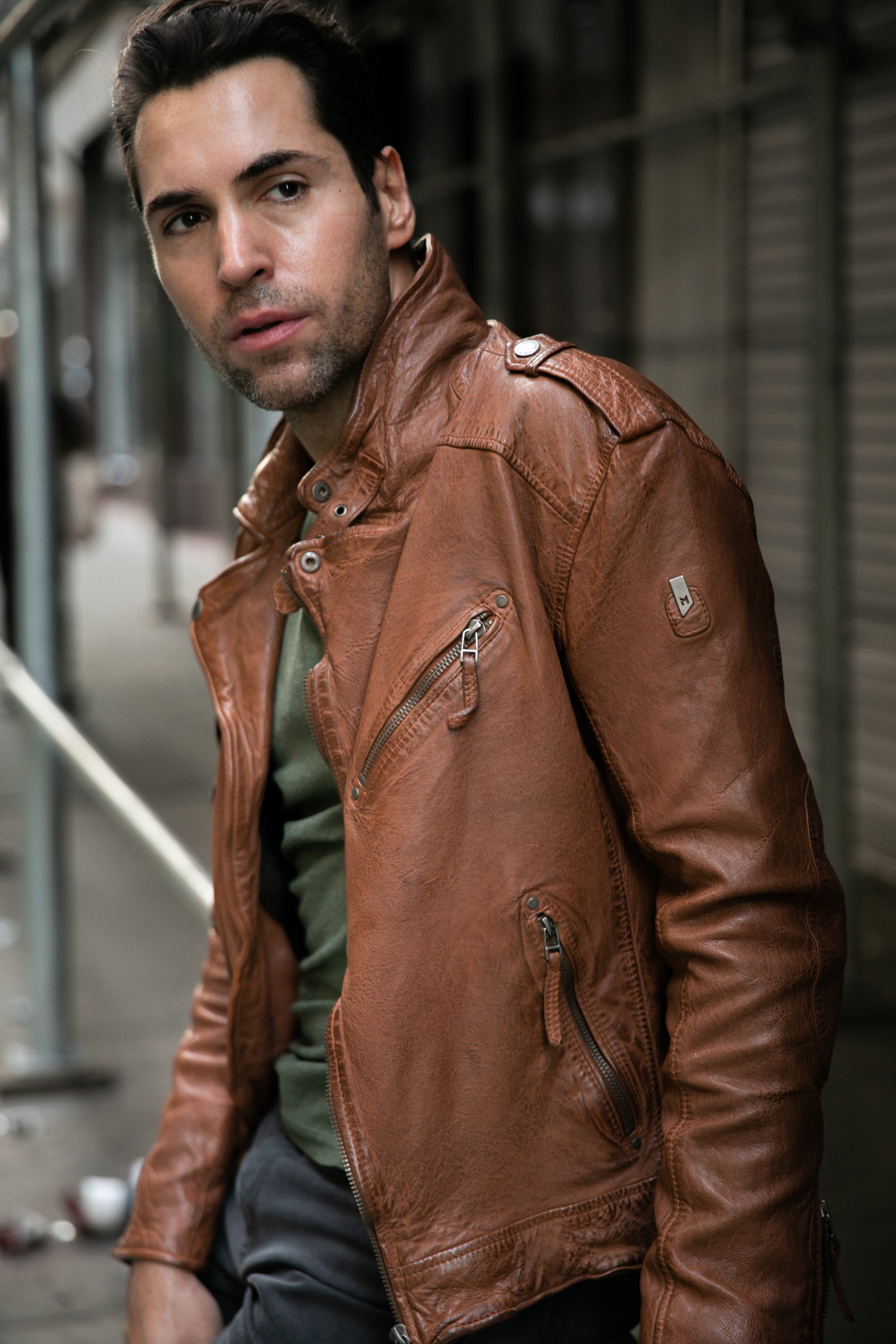 – Jacket, Cognac RF mauritiusleather Leather Malic